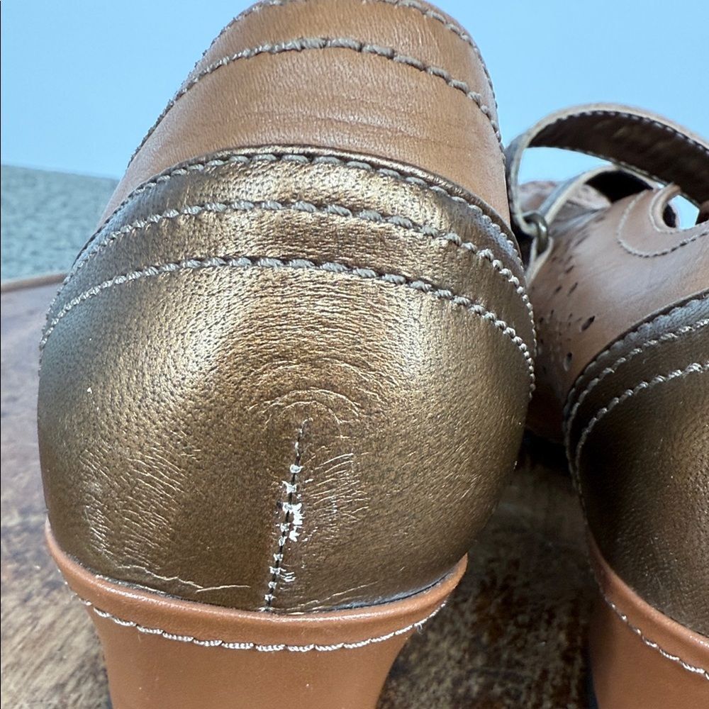 Aravon Shoes Wm 8D Brown Leather Mary Jane Kitten Heel Loafers New Balance - Picture 6 of 15